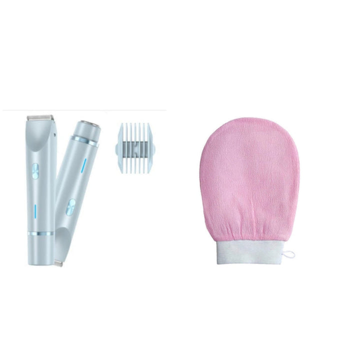 2 In 1 Hair Remover Women's Double Head Shaver Private Pubic Hair Trimmer Electric Razor Wet Dry Electric Body Hair