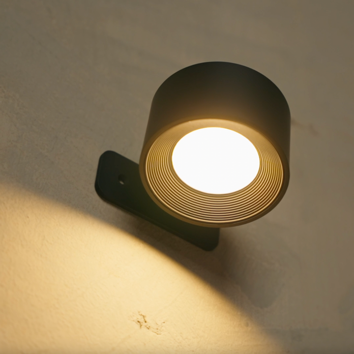 Kabelfri LED-væglampe med 360° drejeligt hoved, touch-dæmper, 3 farver