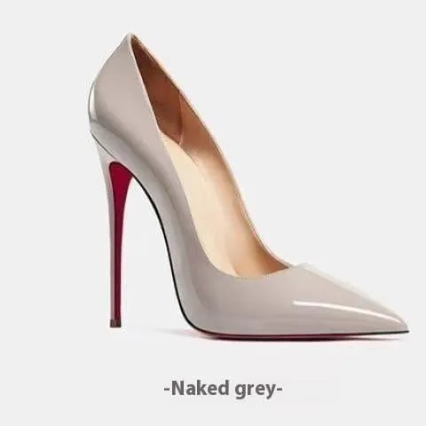 Stiletto-højhælede sko til kvinder – spids tå & lakeret læder, flere farver