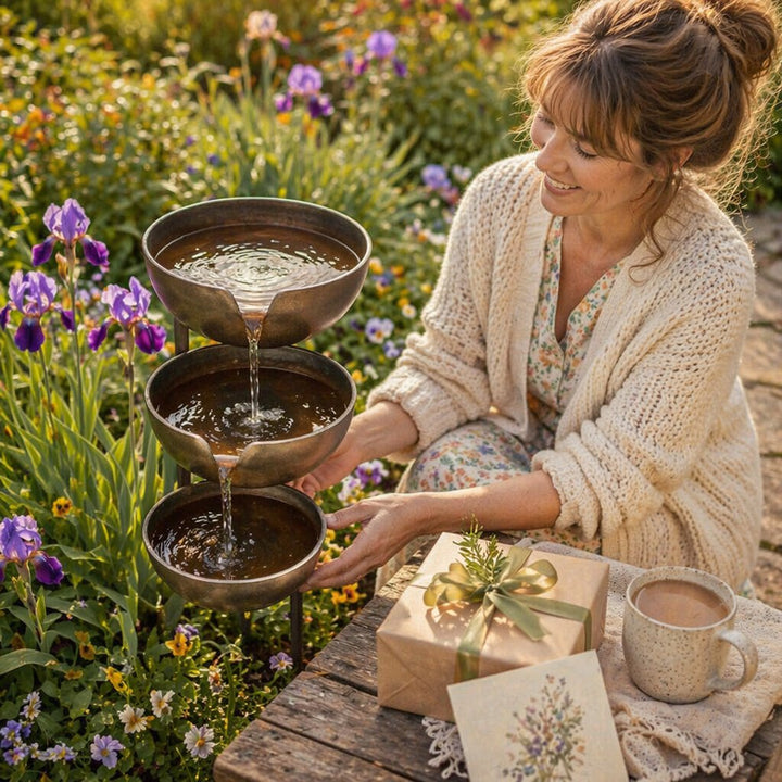 Regnopsamlende fuglebad - naturlig vandkilde til fugle og bier