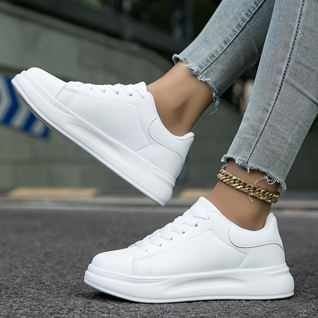 Hvide Læder Sneakers til Kvinder