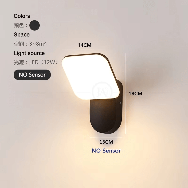Intelligent LED-væglampe med bevægelsessensor