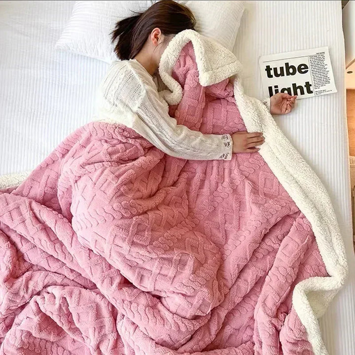 Tyk vinter-uldtæppe af lammeuld - WarmWool