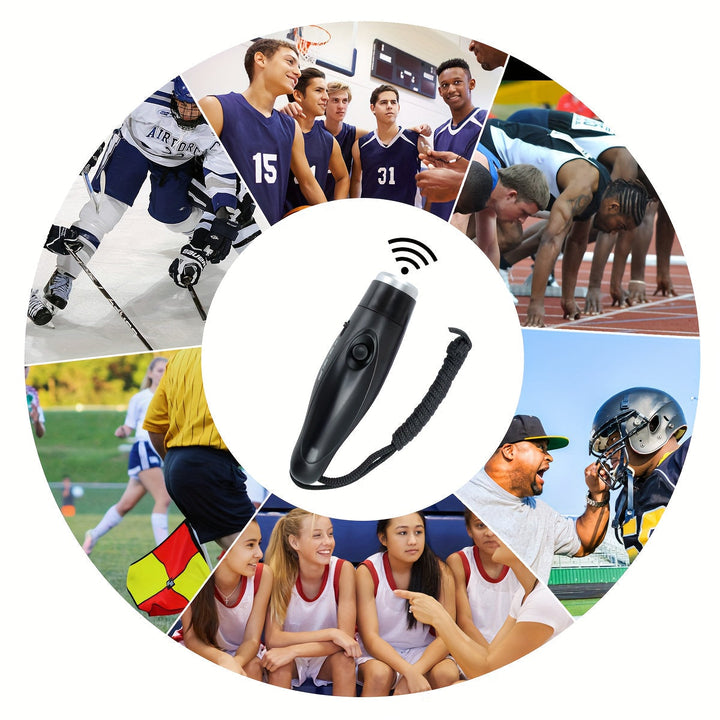Elektronisk fløjte til trænere og dommere – bærbar fløjte med 3 lydindstillinger og snor