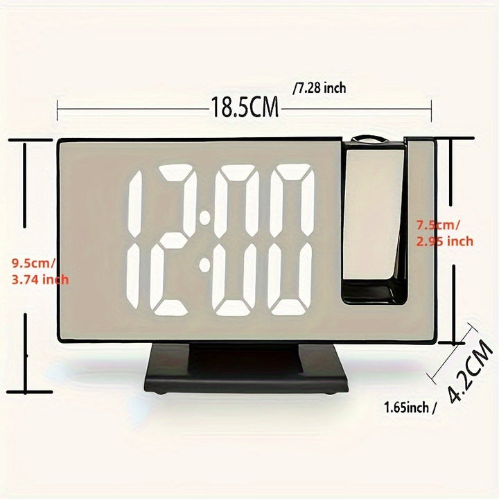 Digitalt projektionsvækkeur – Stort LED-display og multifunktionel alarm