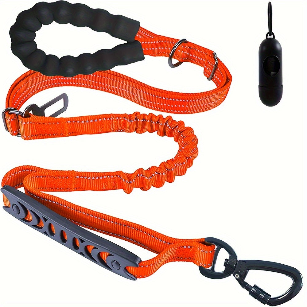Justerbar Bungee-Snor til Hunde – Stødabsorberende og Reflekterende til Store Hunde