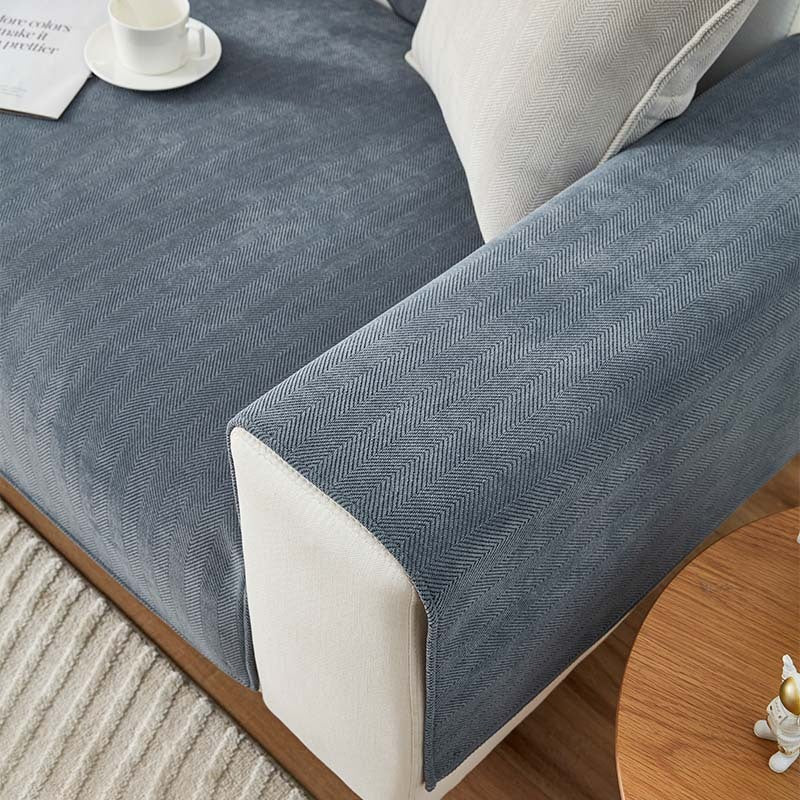 AestheticCover™ | Sofabetræk i chenille med sildebensmønster