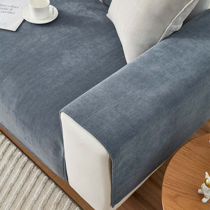 AestheticCover™ | Sofabetræk i chenille med sildebensmønster