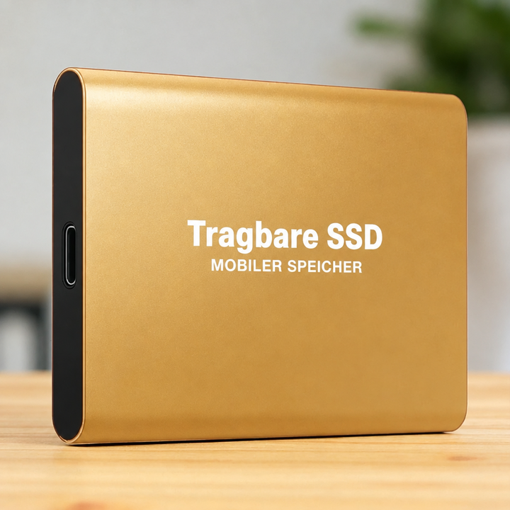 Bærbar 30 TB SSD med robust hus