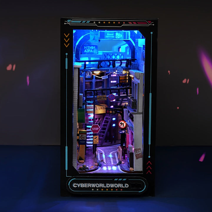 Cyberpunk gør-det-selv-skabskit – 3D-model til boligindretning med belysning