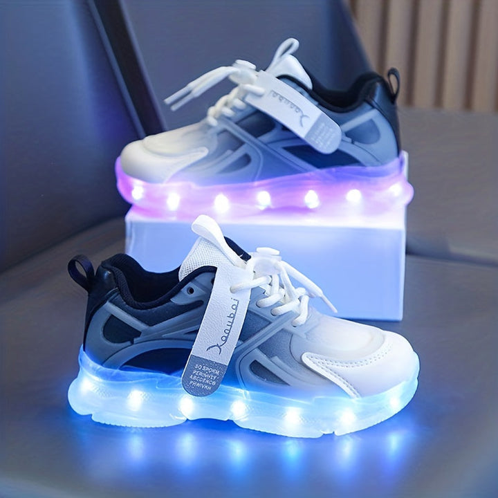 Lyssneakers til børn – farverige, LED-belysning til et legende look