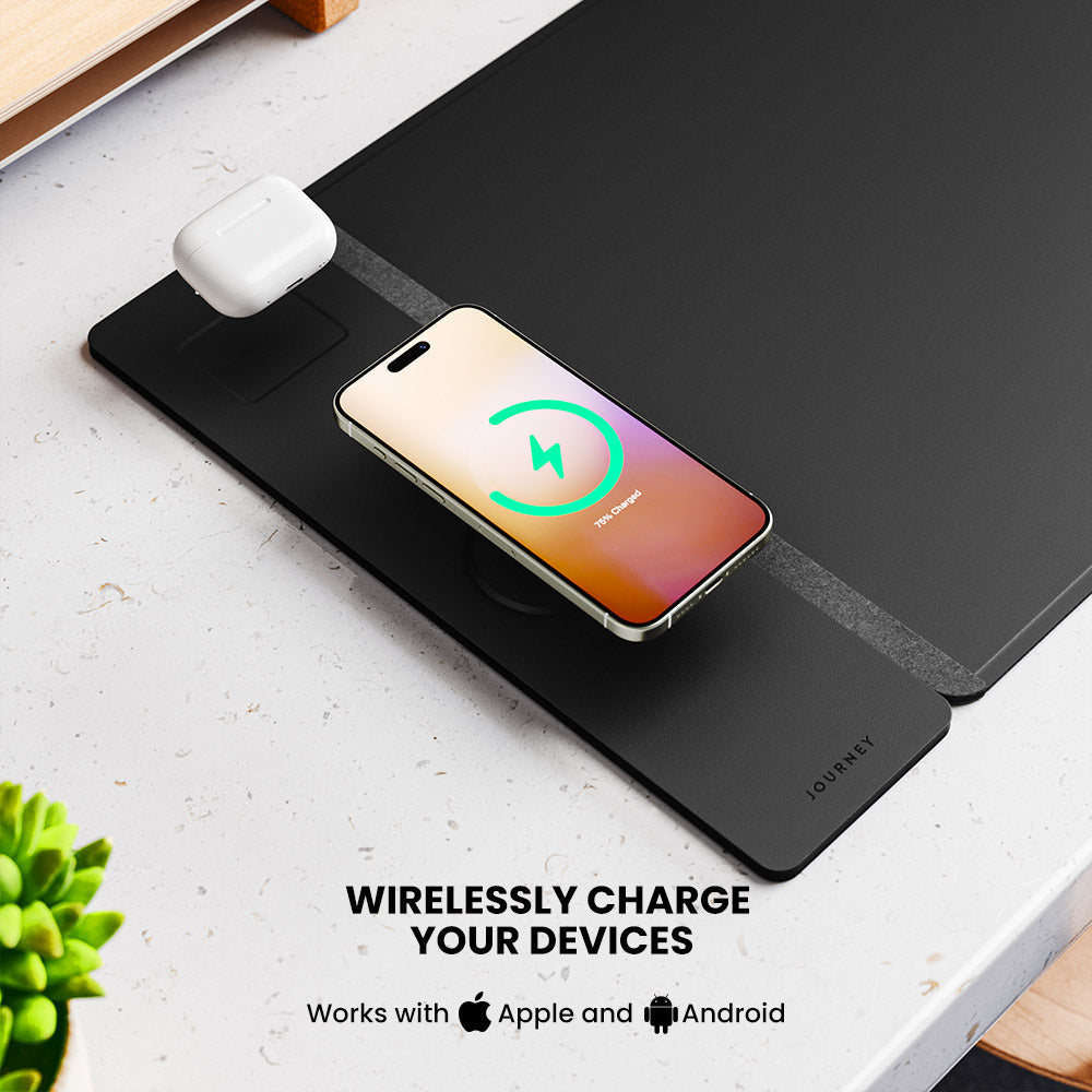 Skrivebordsmåtte med trådløs opladning – ChargePad Flex