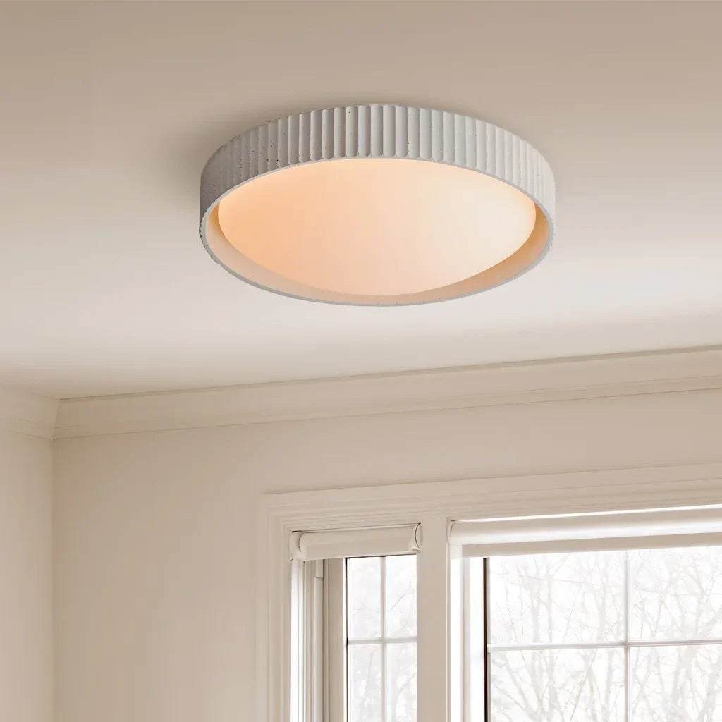 Argo loftlampe i gips-beton, flush mount