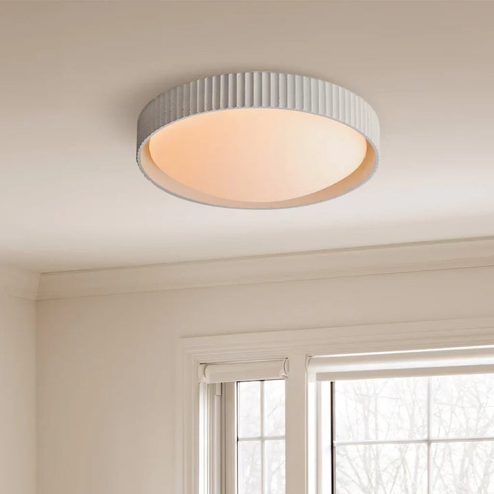 Argo loftlampe i gips-beton, flush mount