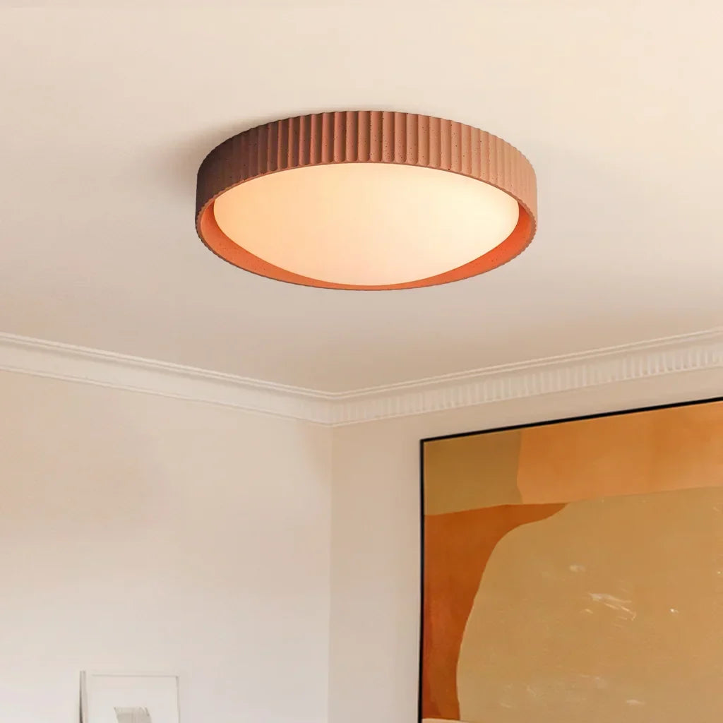 Argo loftlampe i gips-beton, flush mount