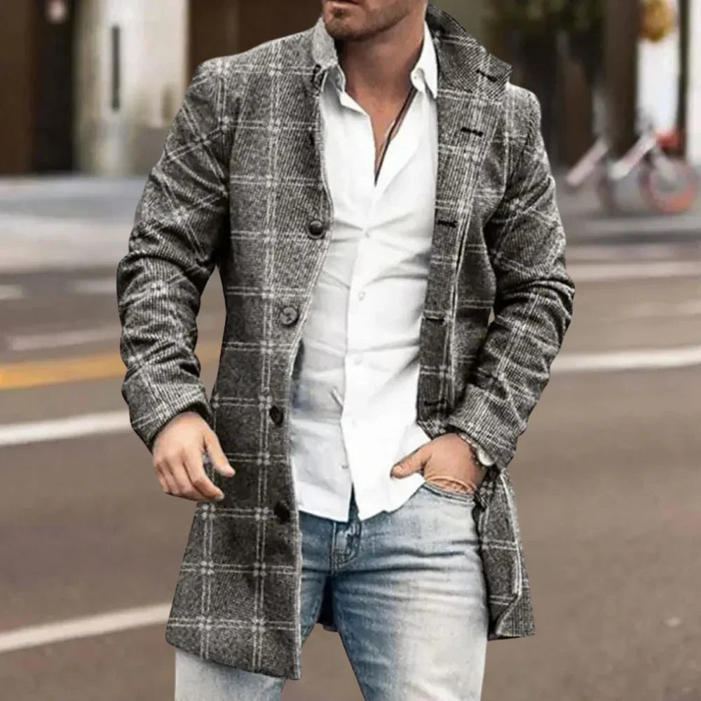 Stilfuld herrevinterfrakke