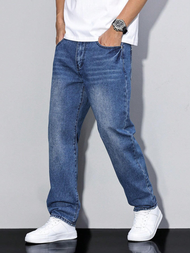 Baggy jeans - vidtsiddende denimbukser i used-look