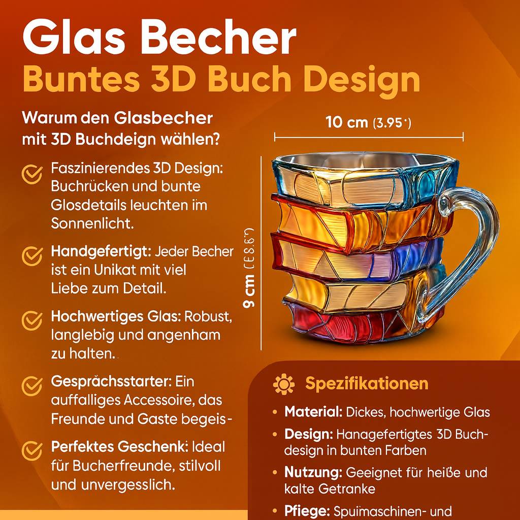 Krus | 3D-bogdesign | Håndlavet & farverigt | Til kaffe & te | BookLume