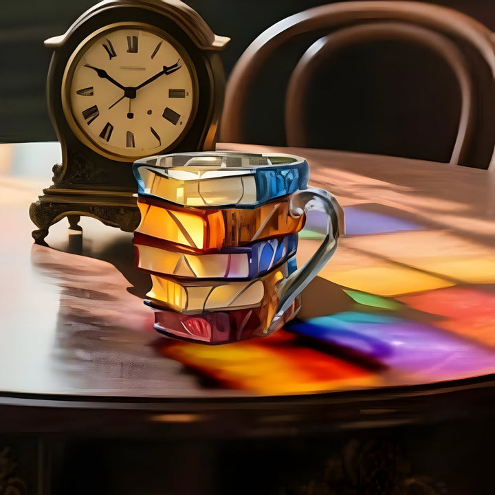 Krus | 3D-bogdesign | Håndlavet & farverigt | Til kaffe & te | BookLume