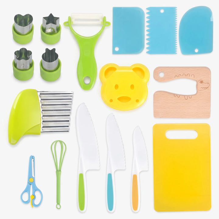 Begynderset med børnekniv Montessori - Kitcharo