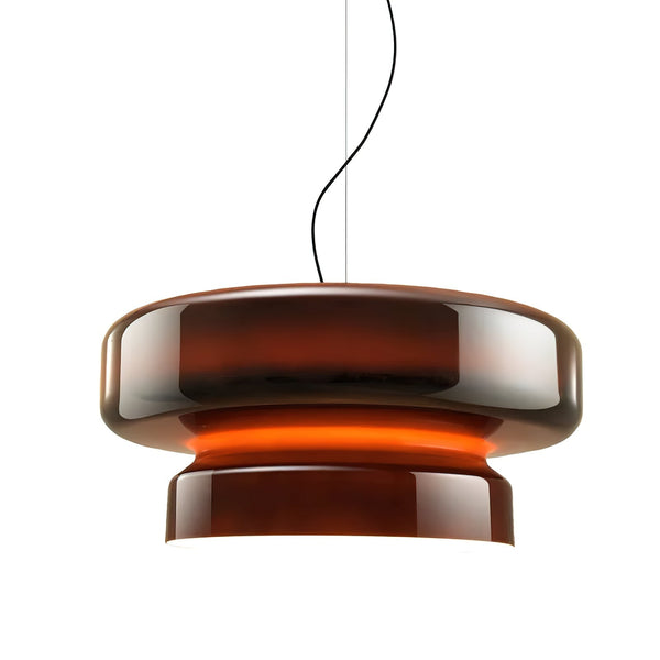 Unik pendellampe i håndblæst glas