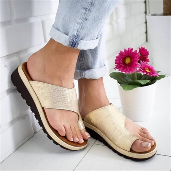 Ortopædiske sandaler til kvinder, korrigerende til hallux valgus