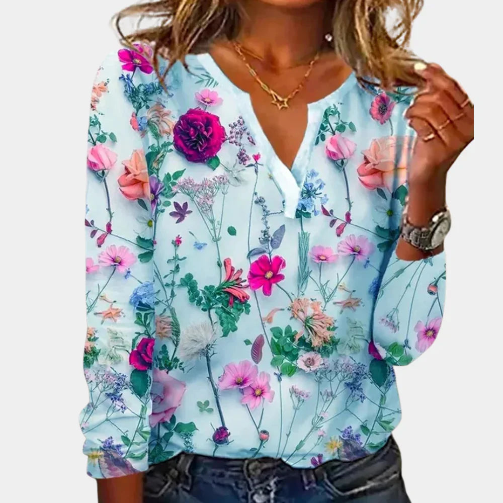 Afslappet blomsterprint til kvinder