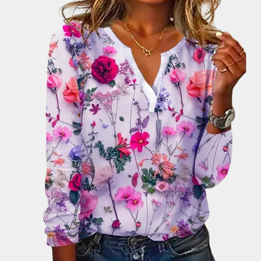 Afslappet blomsterprint til kvinder
