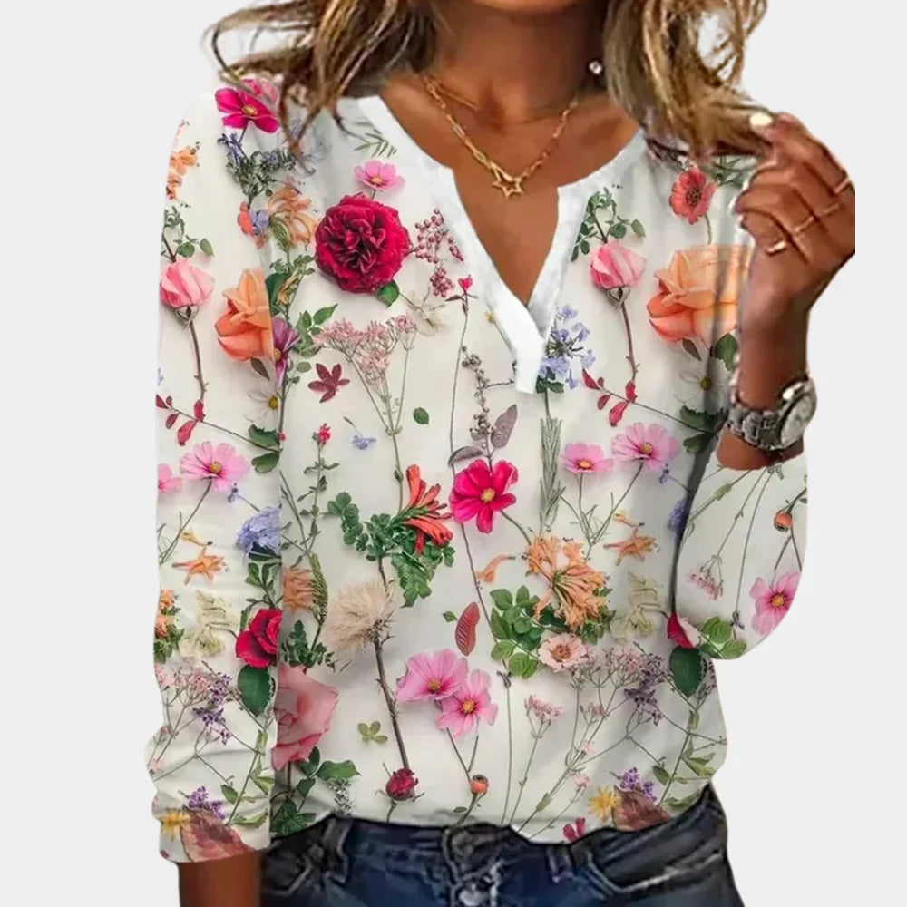 Afslappet blomsterprint til kvinder