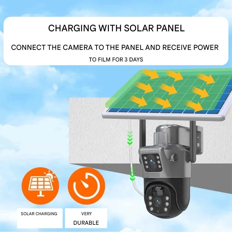 Trådløst 4K-sikkerhedskamera med solpanel – DualGuard 4K