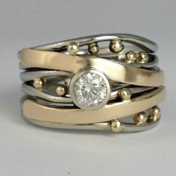 Royal - Vintage Guld Zirkoniaring