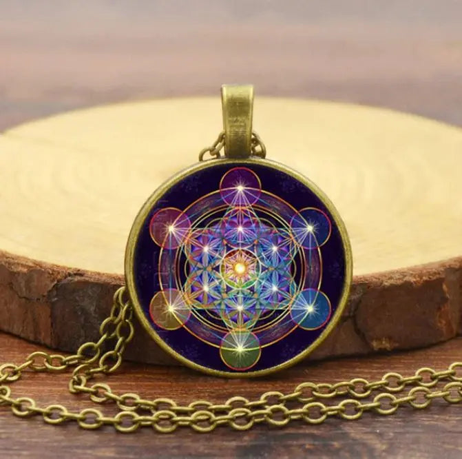 Chakra-vedhæng med Metatrons Terning - Solantra