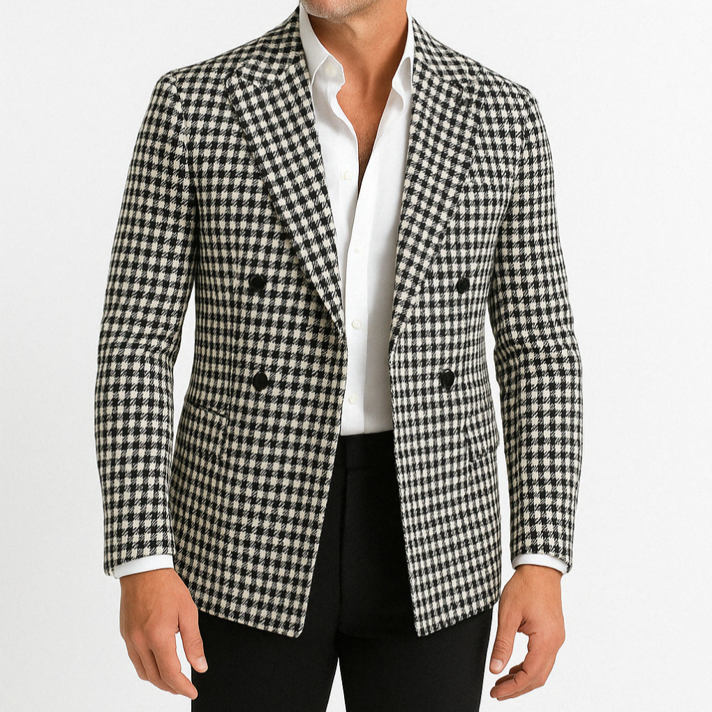 Herreternet dobbeltradet blazer
