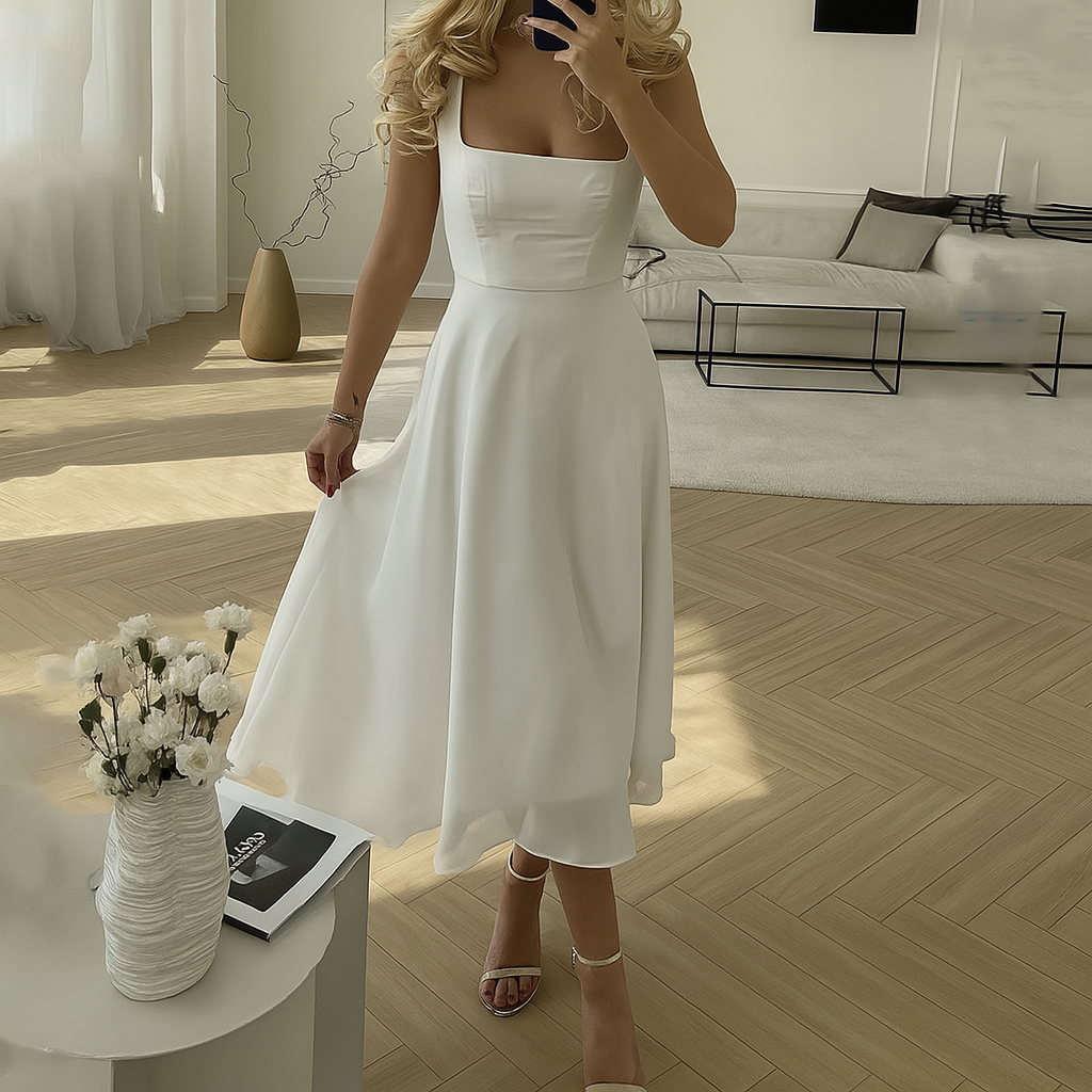Elegant ærmeløs damekjole