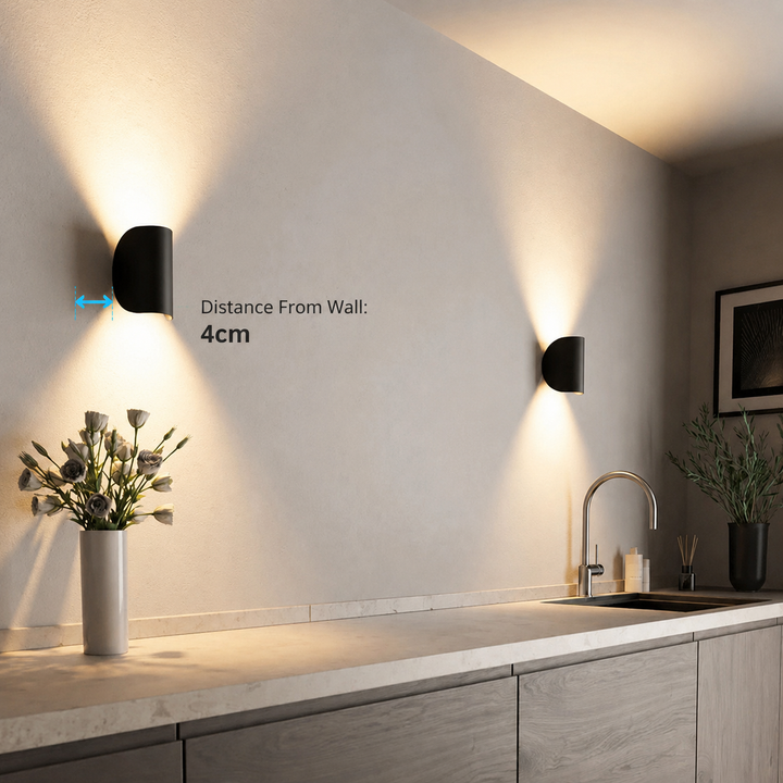 Justerbar Up-Down-LED-væglampe – varmt stemningslys, moderne design