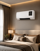 Vægmonteret 2-i-1-varmeblæser og køleventilator – hurtig opvarmning og cirkulation af kølig luft