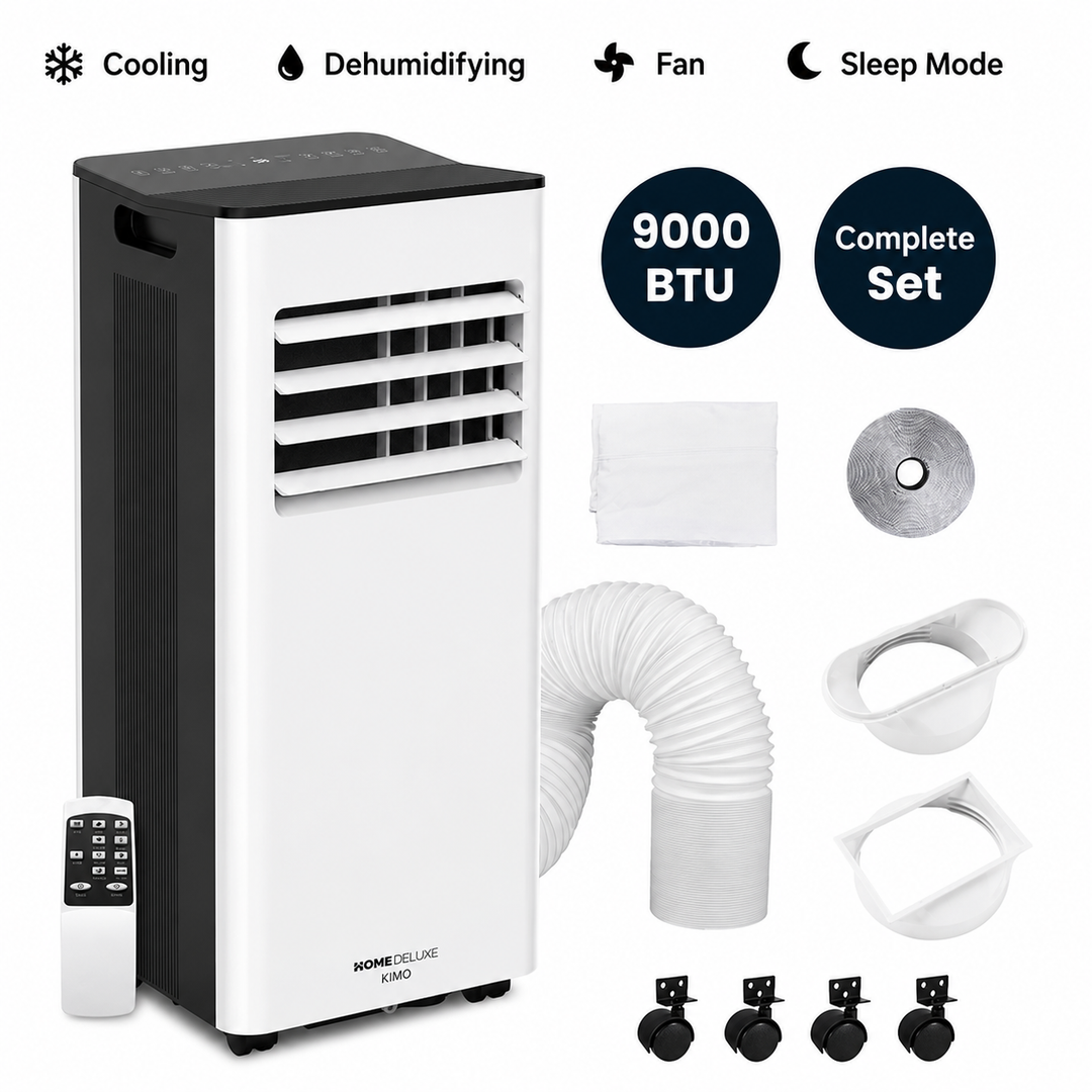 Kimo 9000 Btu Bærbar Aircondition – Hvid/Sort
