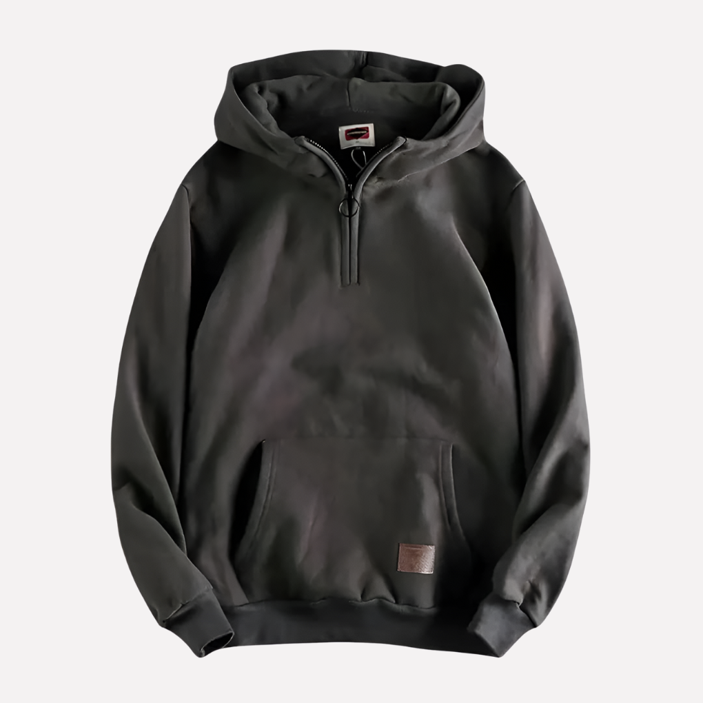 Herre Halv-Zip Hoodie