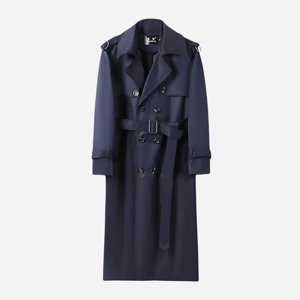 Herre Over Knæet Bælte Trench Coat