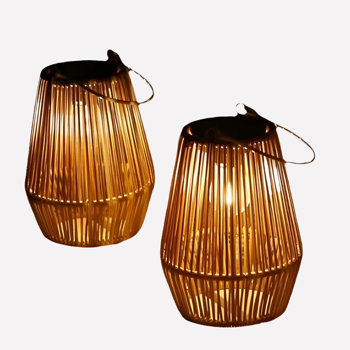 Udendørs solcelledrevne hængende lanterner