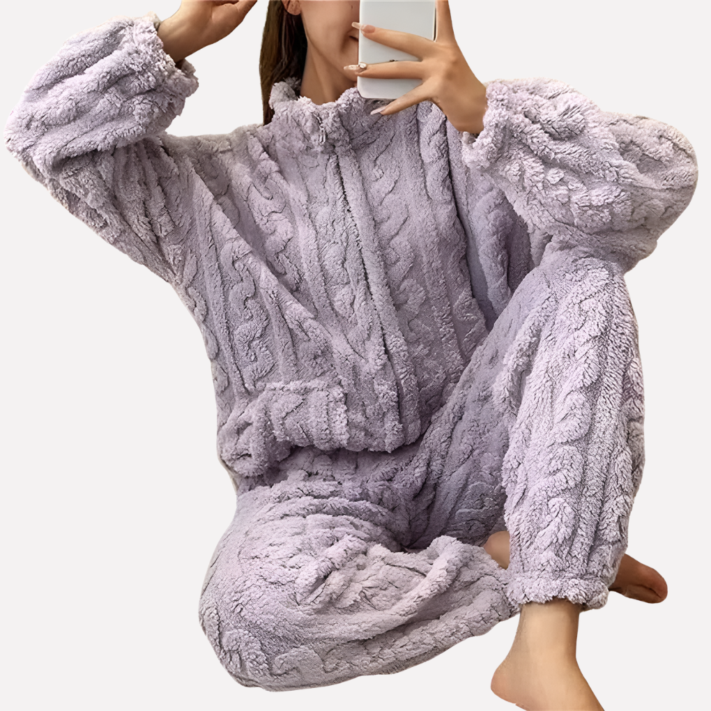 Kvinders Fleece Pyjamas Sæt