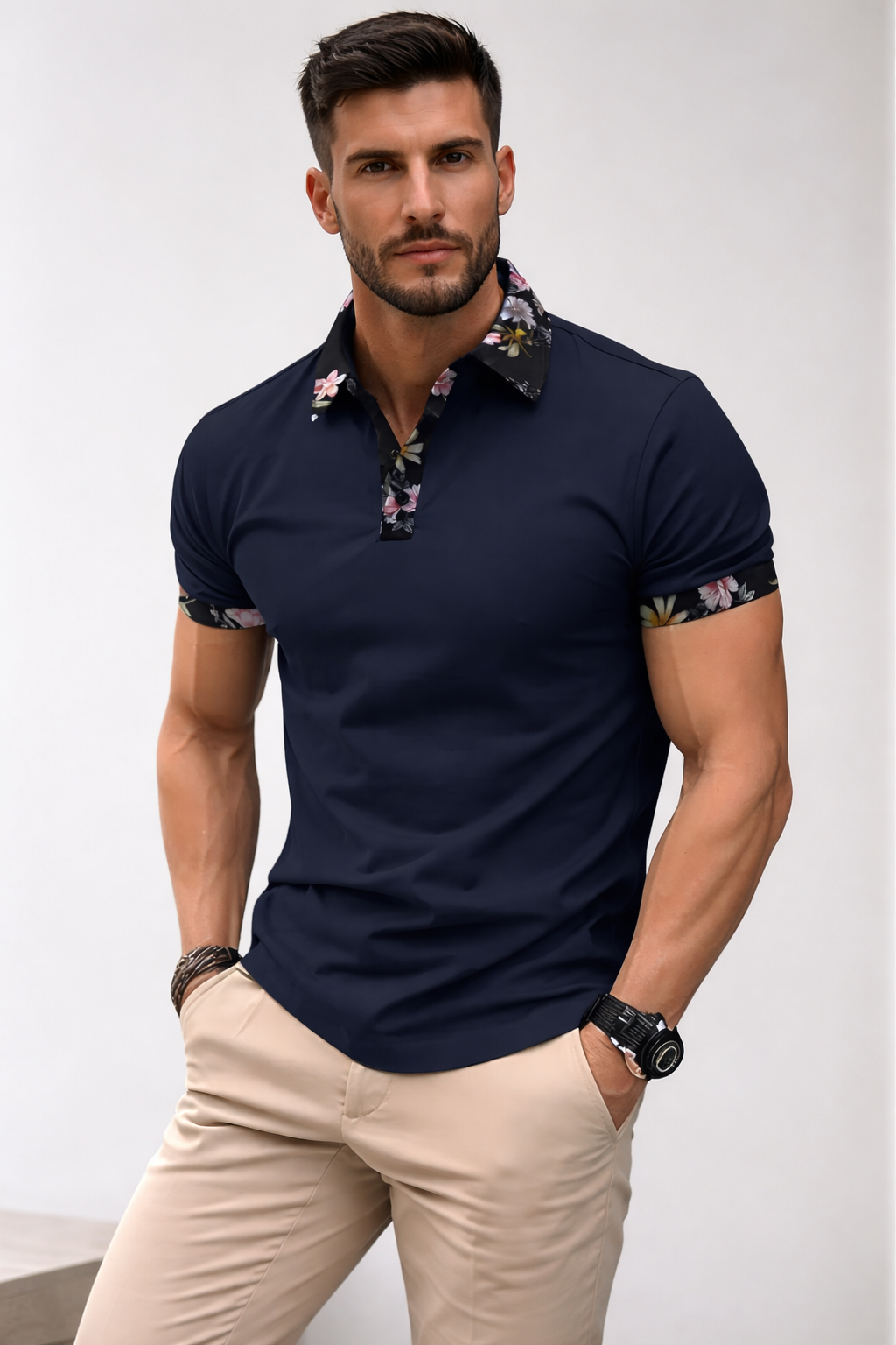 Herre poloshirt med klassisk pasform og korte ærmer
