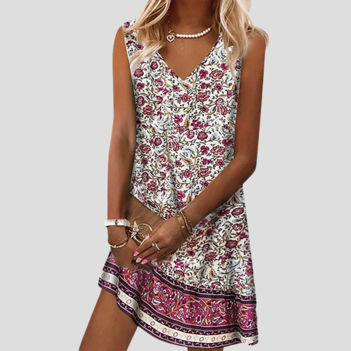 Damekjole med blomsterprint