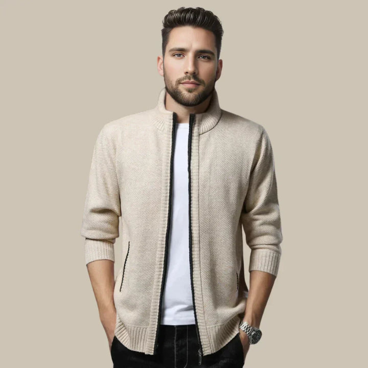 Casual cardigan med lynlås - Blake