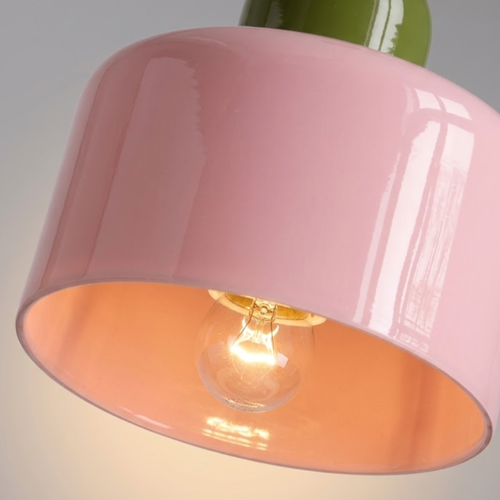 Ringformet hængelampe med udvidet halo-design