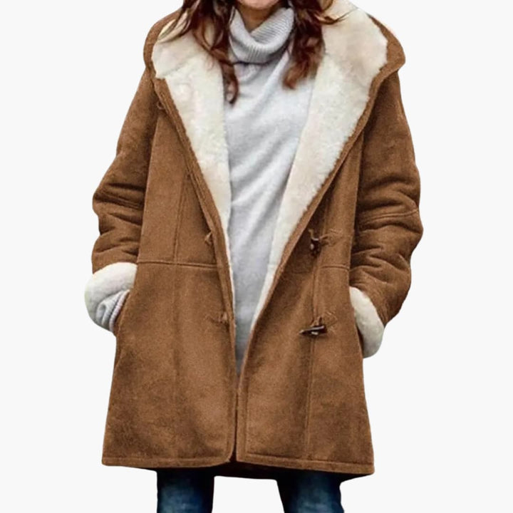 Kvinders Hættefrakke – Toggle Front Stil