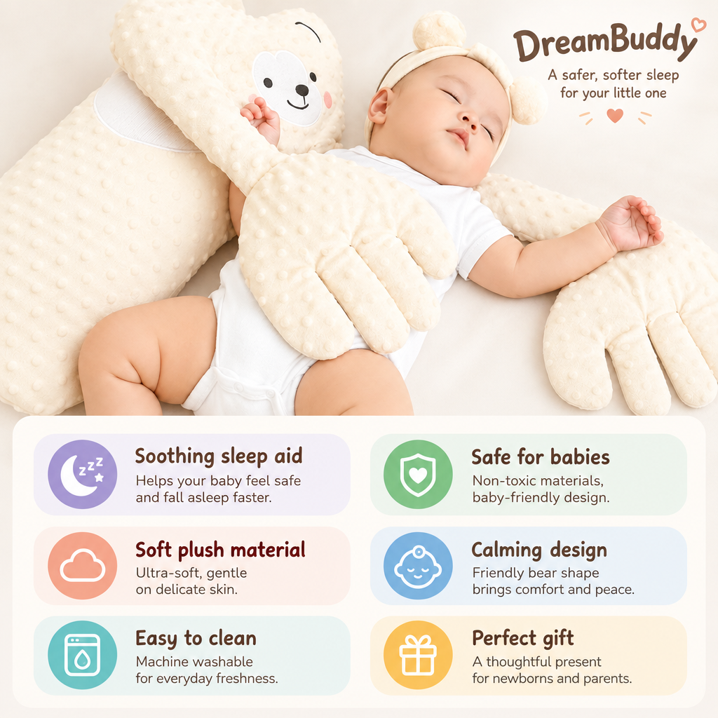 DreamBuddy – Beroligende krammedyr til babyer, der hjælper dem med at falde i søvn