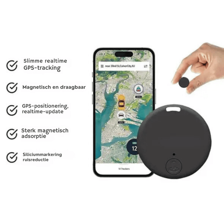 3x mini GPS-tracker - lokaliseringsenhed til bil og nøgler