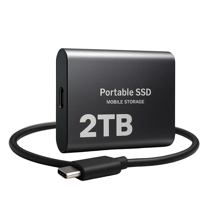 Ekstern 2 TB SSD med høj hastighed