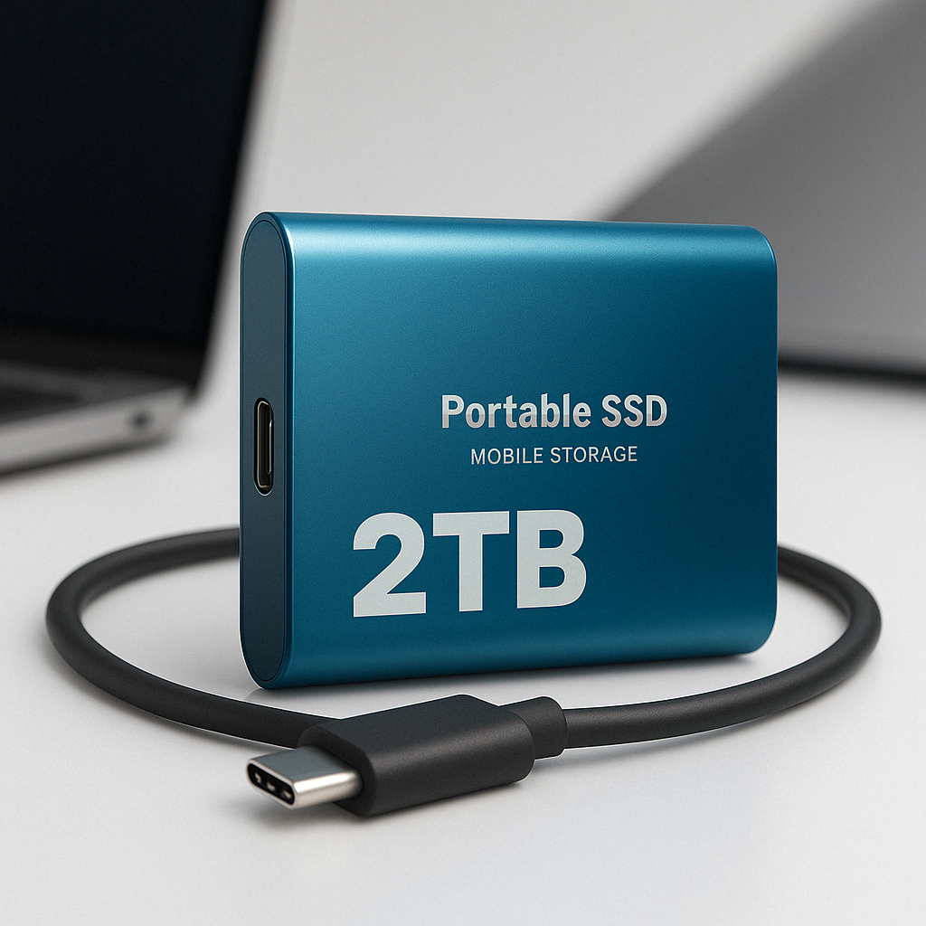 Ekstern 2 TB SSD med høj hastighed